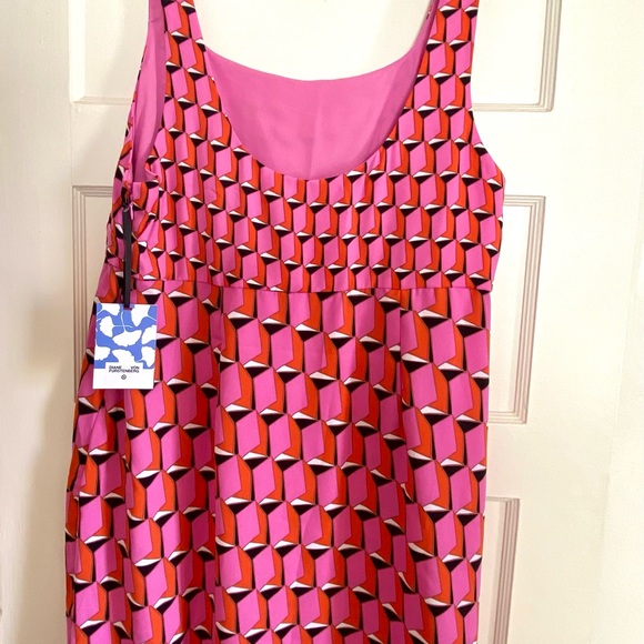 Diane von Furstenberg 90s Shift Pink Modern Geo Mini Dress DVF for Target - Picture 3 of 4